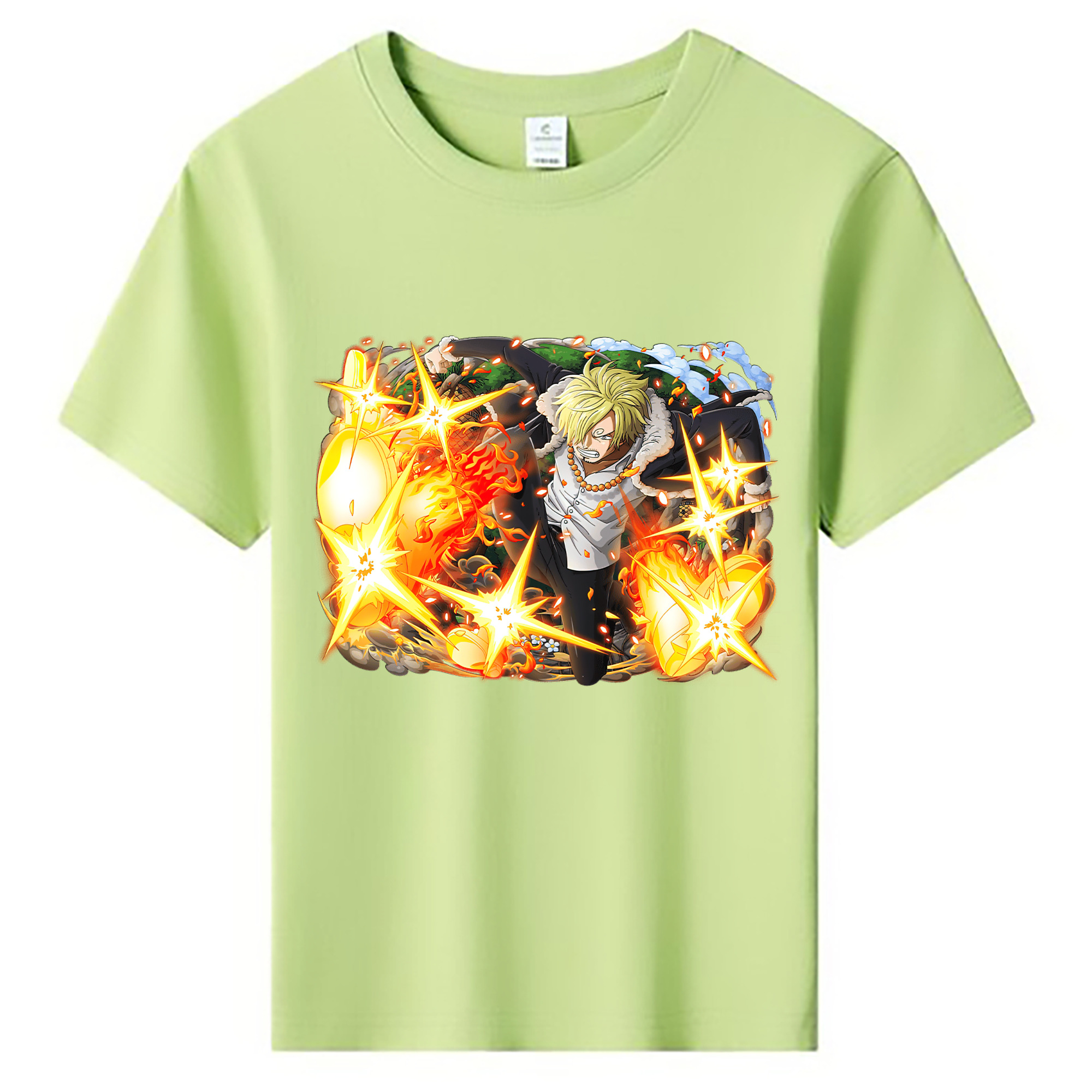 （画像用） ワンピース サンジ ONE PIECE Sanji 綿100％キッズTシャツ（フロントプリント）